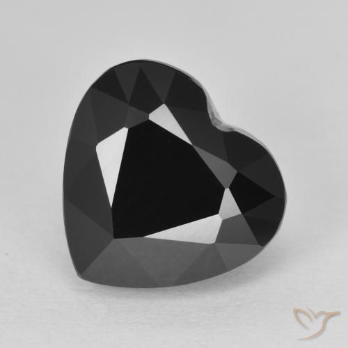 Turmalina Chorlo natural de 6.03 ct, Corazón, Opaco