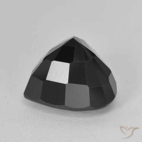 Turmalina Chorlo natural de 6.03 ct, Corazón, Opaco