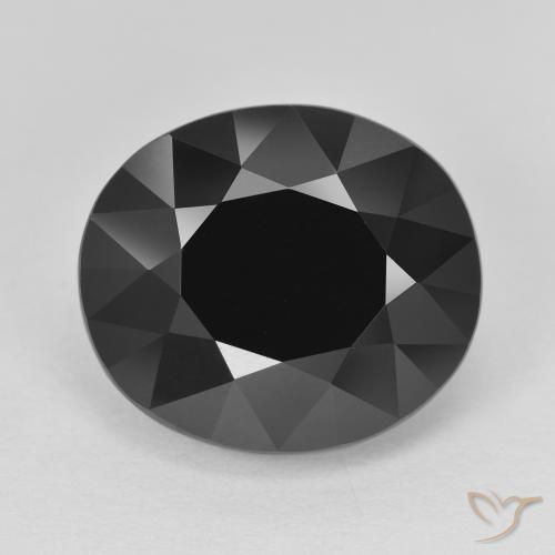 12.17ct Natural Chorlo turmalina, Ovalada, Opaco