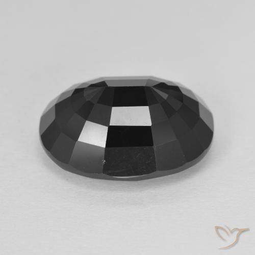 Turmalina Chorlo natural de 9.01 ct, Ovalada, Opaco