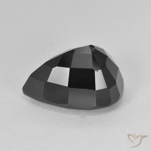 turmalina Chorlo natural de 7.27 ct, En forma de pera, Opaco