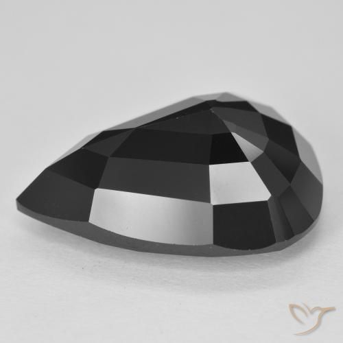 Turmalina Chorlo natural de 14.24 ct, En forma de pera, Opaco
