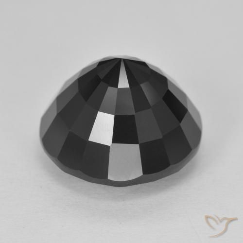 Turmalina Chorlo natural de 13.13 ct, Redondo, Opaco
