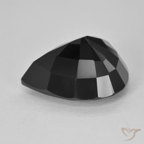 Turmalina Chorlo natural de 11.01 ct, En forma de pera, Opaco