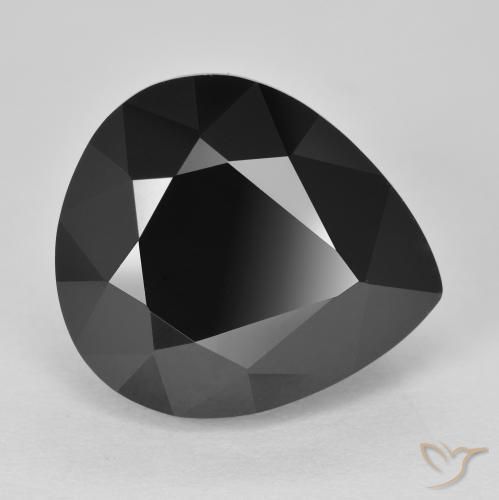 Turmalina Chorlo natural de 14.45 ct, En forma de pera, Opaco