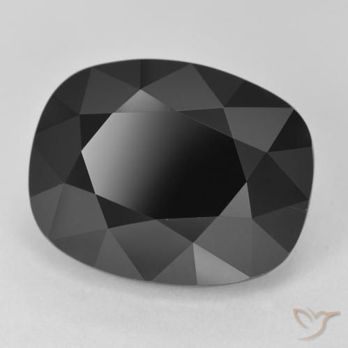 Turmalina Chorlo natural de 13.95 ct, Forma Cojín, Opaco