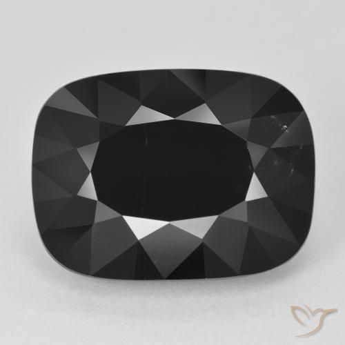 12.55ct Natural Chorlo Turmalina, Forma Cojín, Opaco