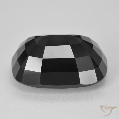Turmalina Chorlo natural de 12.55 ct, Forma Cojín, Opaco
