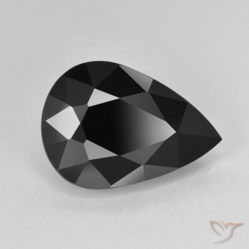 Turmalina Chorlo natural de 7.64 ct, En forma de pera, Opaco