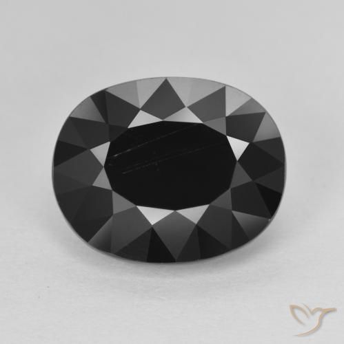 6.38ct Natural Chorlo turmalina, Ovalada, Opaco