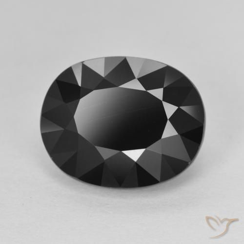 Turmalina Chorlo natural de 6.38 ct, Ovalada, Opaco