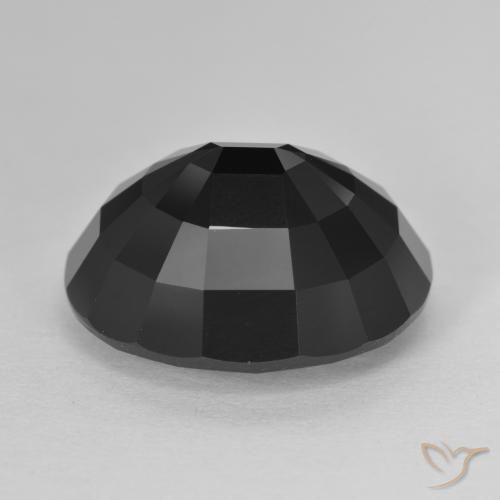 Turmalina Chorlo natural de 12.65 ct, Ovalada, Opaco