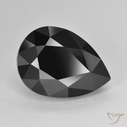 Turmalina Chorlo natural de 10.65 ct, En forma de pera, Opaco
