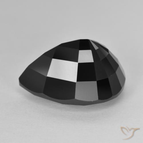 Turmalina Chorlo natural de 10.65 ct, En forma de pera, Opaco