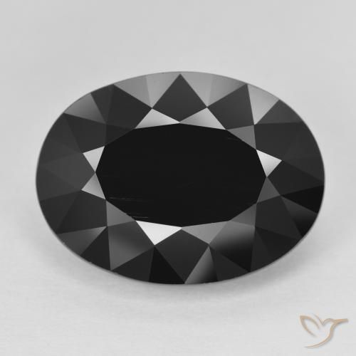 11.42ct Natural Chorlo turmalina, Ovalada, Opaco
