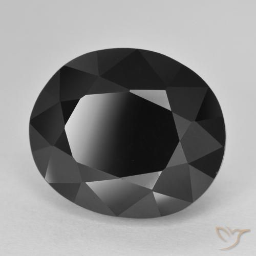 Turmalina Chorlo natural de 16.70 ct, Ovalada, Opaco