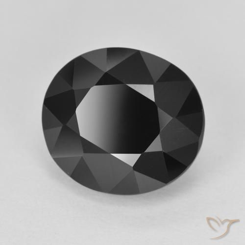 Turmalina Chorlo natural de 6.82 ct, Ovalada, Opaco