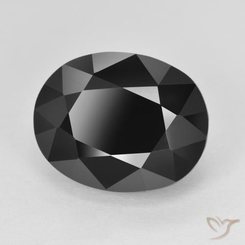Turmalina Chorlo natural de 9.76 ct, Ovalada, Opaco