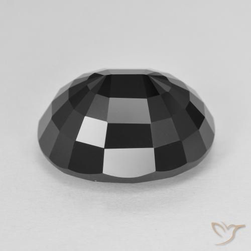 Turmalina Chorlo natural de 9.76 ct, Ovalada, Opaco