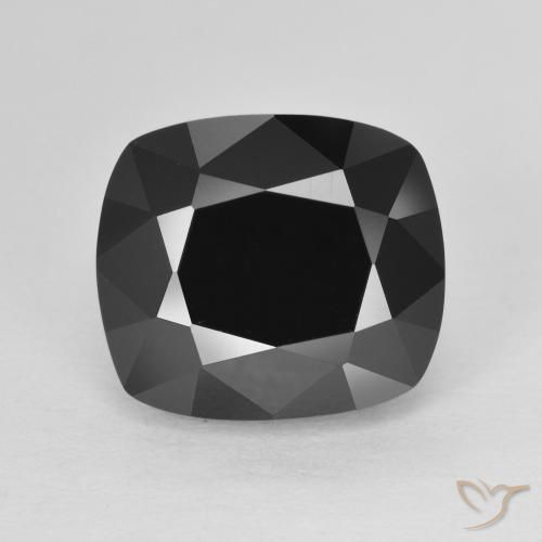 6.12ct Natural Chorlo Turmalina, Forma Cojín, Opaco