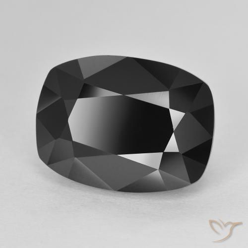 Turmalina Chorlo natural de 12.24 ct, Forma Cojín, Opaco