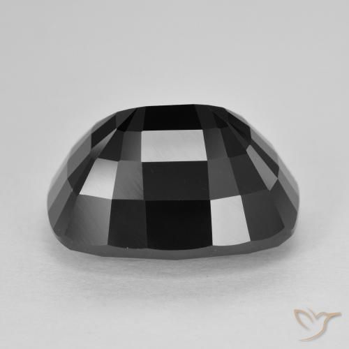 Turmalina Chorlo natural de 12.24 ct, Forma Cojín, Opaco
