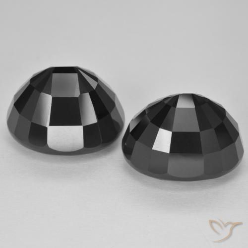 Gemas de Turmalina Chorlo natural de 21.24 ct, Ovalada, Opaco