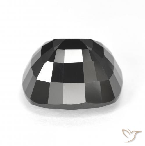 Turmalina Chorlo natural de 12.28 ct, Forma Cojín, Opaco
