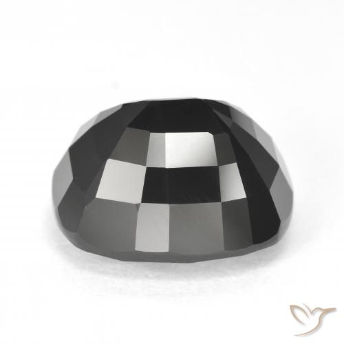 Turmalina Chorlo natural de 11.70 ct, Forma Cojín, Opaco