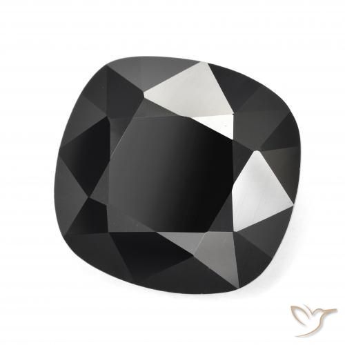 Turmalina Chorlo natural de 15.12 ct, Forma Cojín, Opaco