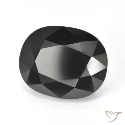 Turmalina Chorlo natural de 10.90 ct, Ovalada, Opaco