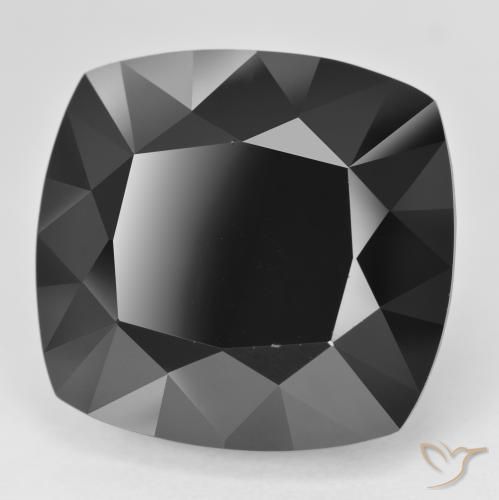 Turmalina Chorlo natural de 55.64 ct, Forma Cojín, Opaco