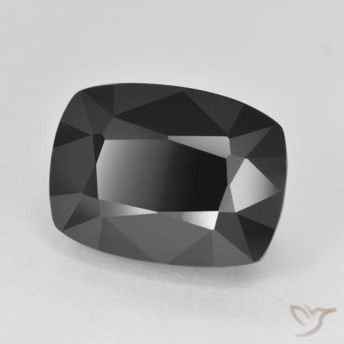 Turmalina Chorlo natural de 12.57 ct, Forma Cojín, Opaco