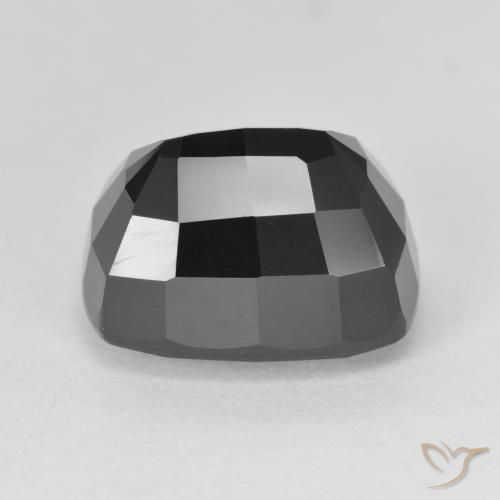 Turmalina Chorlo natural de 12.57 ct, Forma Cojín, Opaco