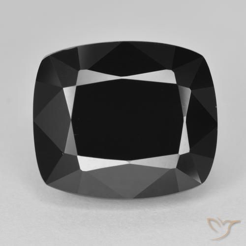 12.78ct Natural Chorlo Turmalina, Forma Cojín, Opaco
