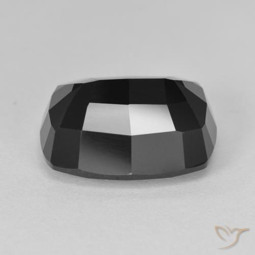 Turmalina Chorlo natural de 8.62 ct, Forma Cojín, Opaco