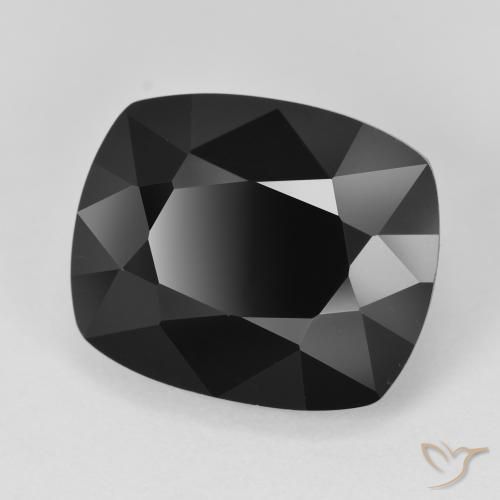 Turmalina Chorlo natural de 13.44 ct, Forma Cojín, Opaco