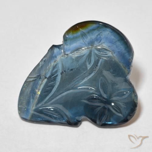 8.15ct Natural Azul marino intenso turmalina, Elegante, Transparente