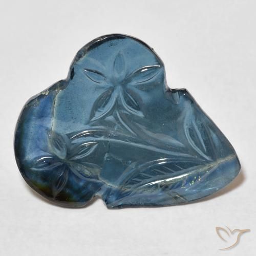 Turmalina Azul marino intenso natural de 8.15 ct, Elegante, Transparente