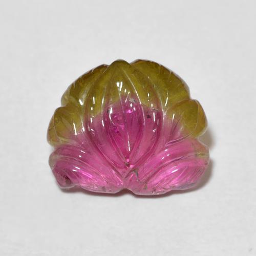 3.93ct Natural Bicolor turmalina, Elegante, Transparente
