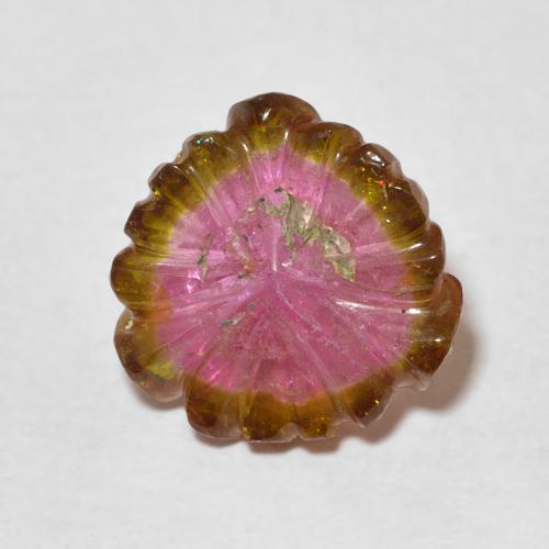 5.37ct Natural Sandía Turmalina, Corte Flor, Transparente