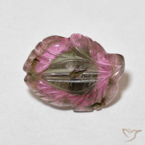 Turmalina Multicolor natural de 4.27 ct, Corte Flor, Transparente