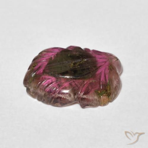 Turmalina Multicolor natural de 4.27 ct, Corte Flor, Transparente
