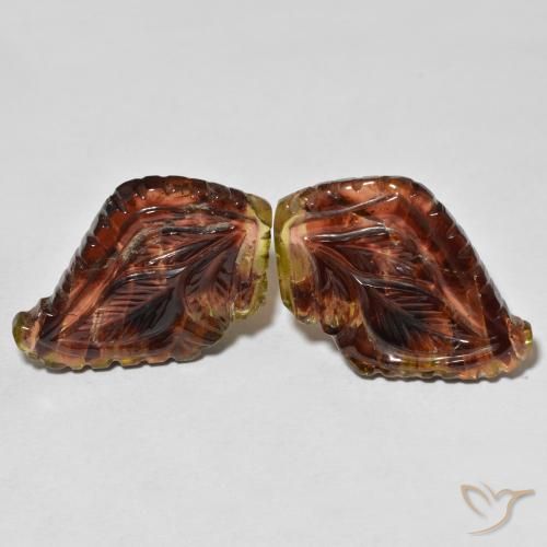 36.19ctw Natural Multicolor turmalina, Corte Flor, Transparente