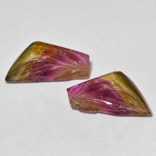 11.78ctw Natural Multicolor turmalina, Elegante, Transparente