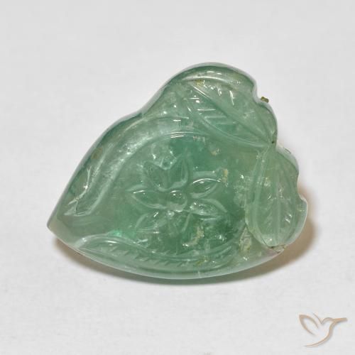 24.92ct Natural Menta claro turmalina, Corte Flor, Transparente