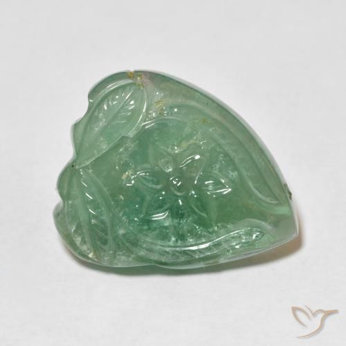 Turmalina Menta claro natural de 24.92 ct, Corte Flor, Transparente