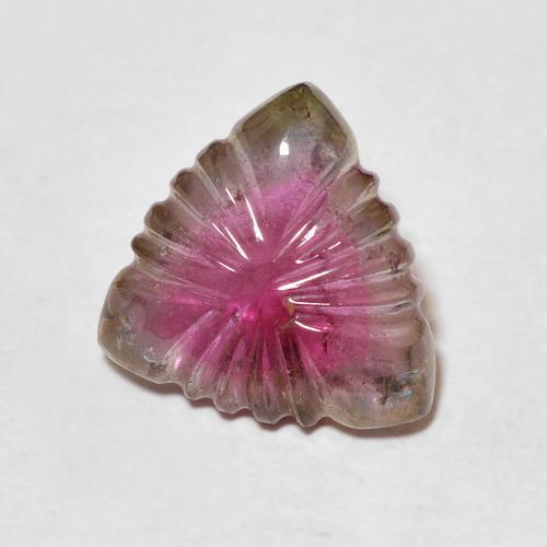 Turmalina Multicolor natural de 4.18 ct, Corte Flor, Transparente