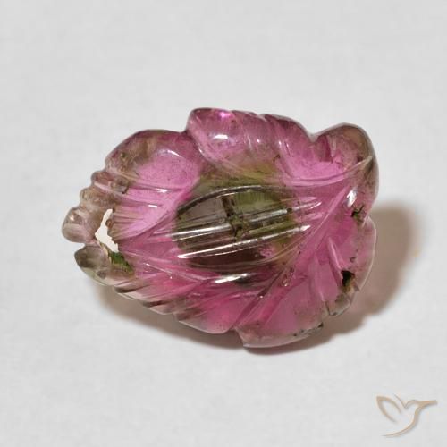 4.24ct Natural Multicolor turmalina, Corte Flor, Transparente
