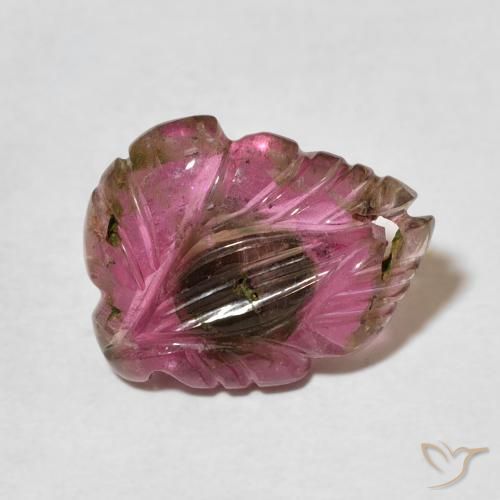 Turmalina Multicolor natural de 4.24 ct, Corte Flor, Transparente